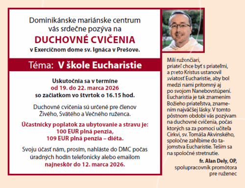 Duchovné cvičenia v Prešove – 19.-22. marec – kapacita naplnená