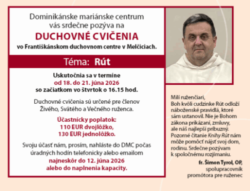 Duchovné cvičenia v Melčiciach 18.-21. jún